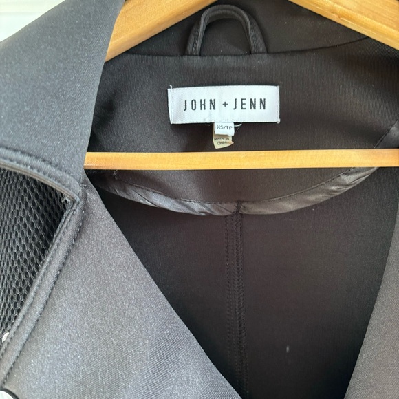 Anthropologie John + Jenn black scuba oversized moto jacket - Picture 5 of 11